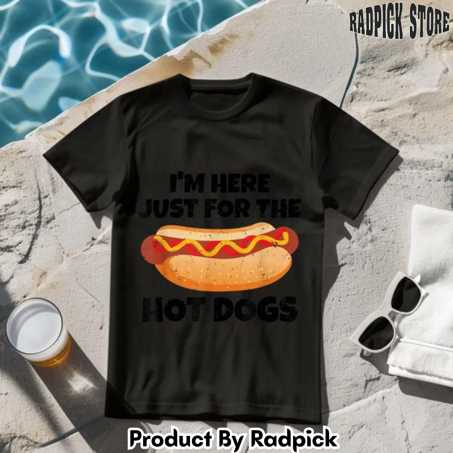 Im just here for the hot dogs funny summer tshirt rp2625788